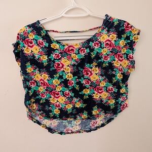 Floral Print Women's Crop Top